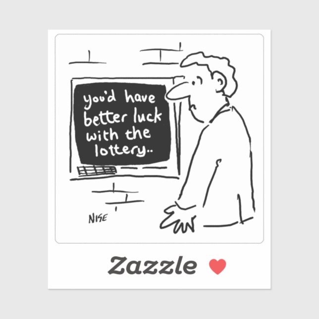 Adesivo Homem desapontado na Cartoon ATM. (Folha)