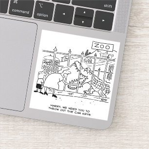 Adesivo Homem engolido por desenho animado de crocodilo