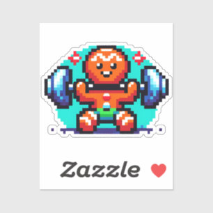 Adesivo Homem Forte de Gingerpão - Feriado Engraçado de Ar