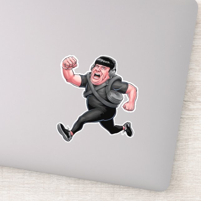 Adesivo Homem Funny Running (Detalhe)