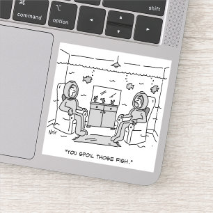 Adesivo Homem Mata Seu Peixe Tropical