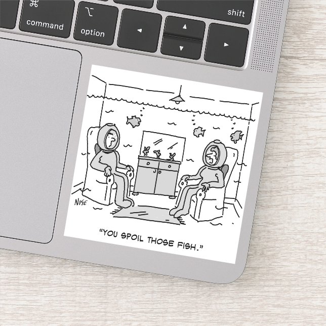 Adesivo Homem Mata Seu Peixe Tropical (Detalhe)