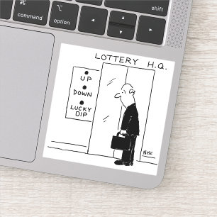 Adesivo Homem num Elevador Elevador. Botões De Elevação En