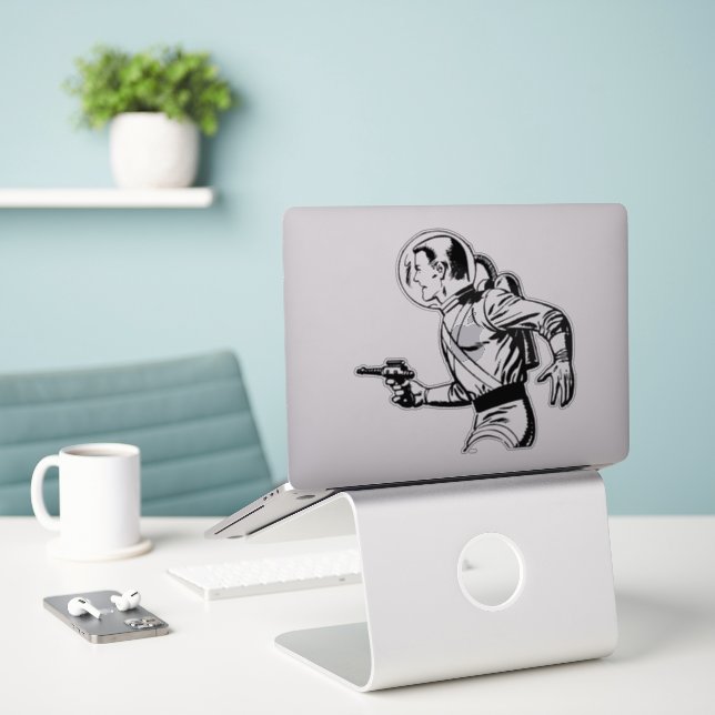 Adesivo Homem-pistola de Ray (Laptop na mesa)