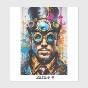 Adesivo Homem Retrato Vinil Decal