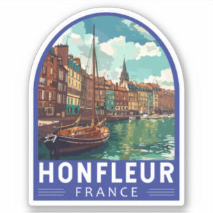 Adesivo Honfleur France Viagem Art Vintage