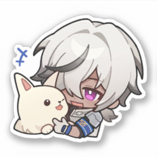 Adesivo Honkai Star Rail Chibi Arlan E Peppy Sticker