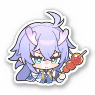 Adesivo Honkai Star Rail Chibi Bailu Skewer Sticker
