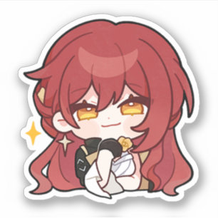 Adesivo Honkai Star Rail Chibi Himeko Sticker