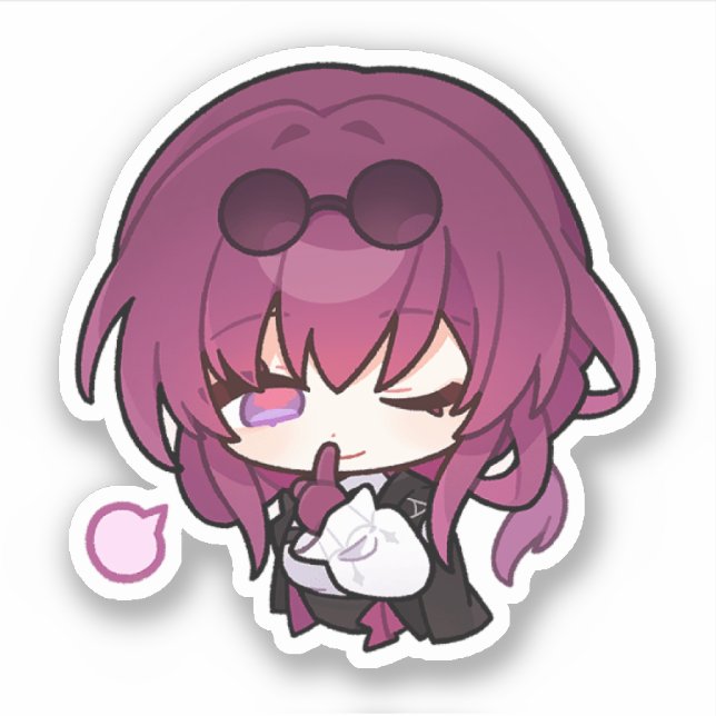 Adesivo Honkai Star Rail Chibi Kafka Shhh Sticker (Frente)