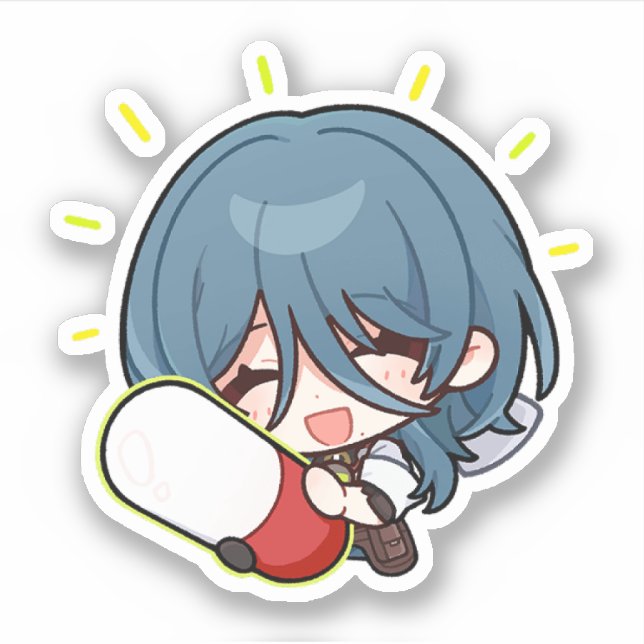 Adesivo Honkai Star Rail Chibi Natasha Sticker (Frente)
