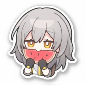 Adesivo Honkai Star Rail Chibi Stelle Watermelon Sticker