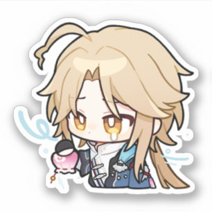 Adesivo Honkai Star Rail Chibi Yanqing No Money Sticker