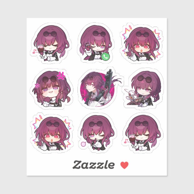 Adesivo Honkai Star Rail: HSR Kafka Stickers (Folha)