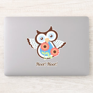 Adesivo Hoot! Floral de coruja primavera