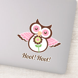 Adesivo Hoot! Floral de coruja primavera