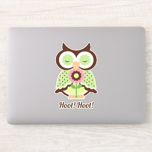 Adesivo Hoot! Floral primavera verde-adorável