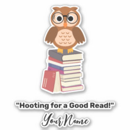 Adesivo "Hoot for a Good Read!" Amante de livros