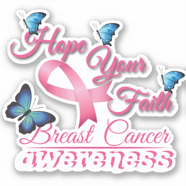 Adesivo Hope Your Faith (Breast Cancer Awareness) (Frente)