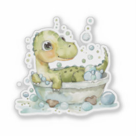 Adesivo Hora do Banho do Dino Fofo