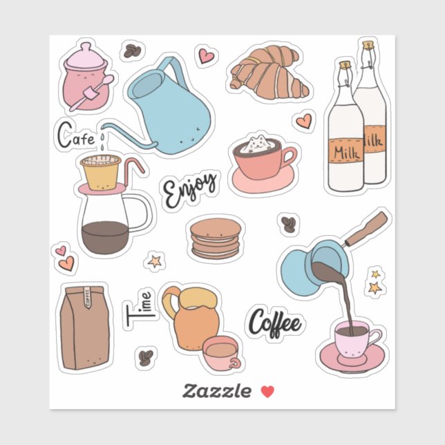 Adesivo Hora do café (Folha)