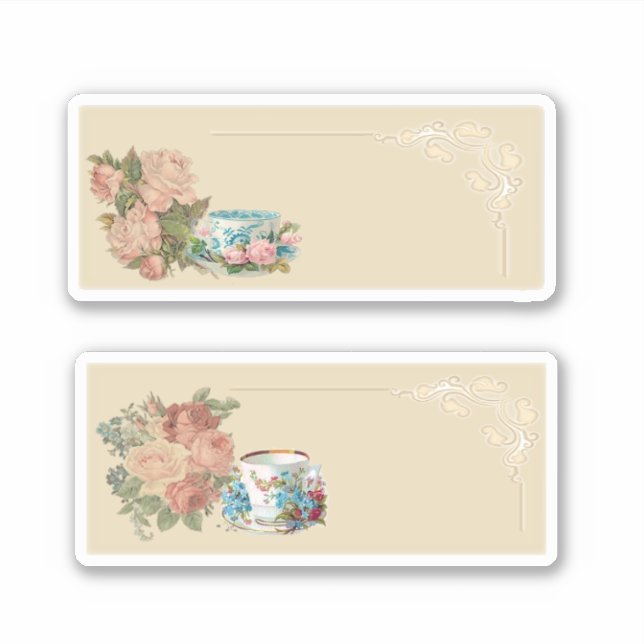 Adesivo Hora do café retrô (Frente)