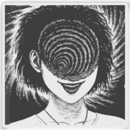 Adesivo Horror anime girl 