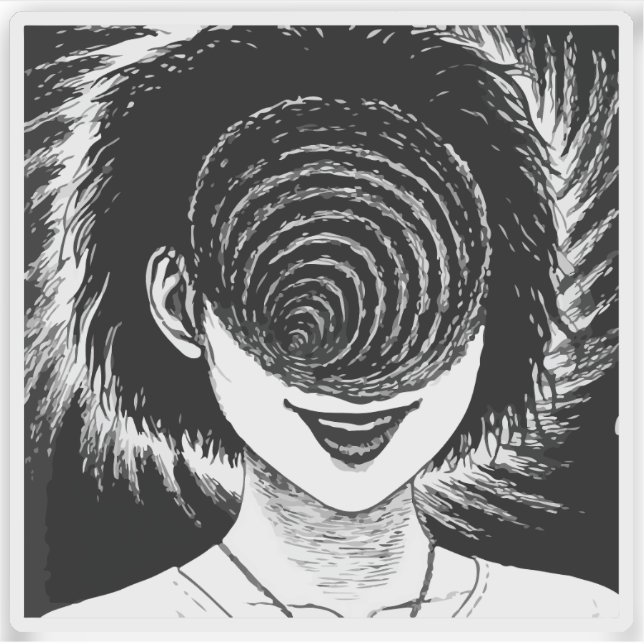 Adesivo Horror anime girl  (Frente)