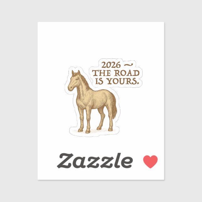 Adesivo horse and motivational text sticker (Folha)