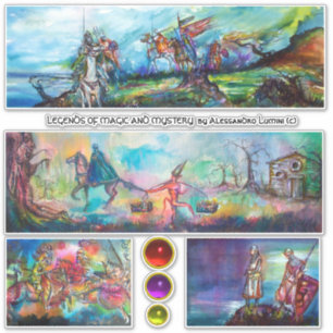 ADESIVO HORSEBACKTS MEDIEVAL,KNIGHT,DIABO,TEMPTAÇÃO