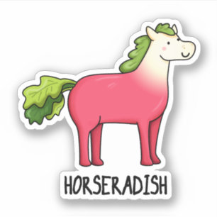 Adesivo Horseradino Funny Horse Pun
