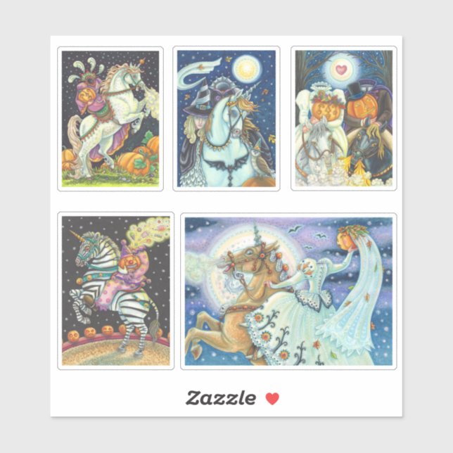 ADESIVO HORSSÊMAN HORSEWOMAN HALLOWEEN SEM CABEÇALHO ASSOR (Folha)