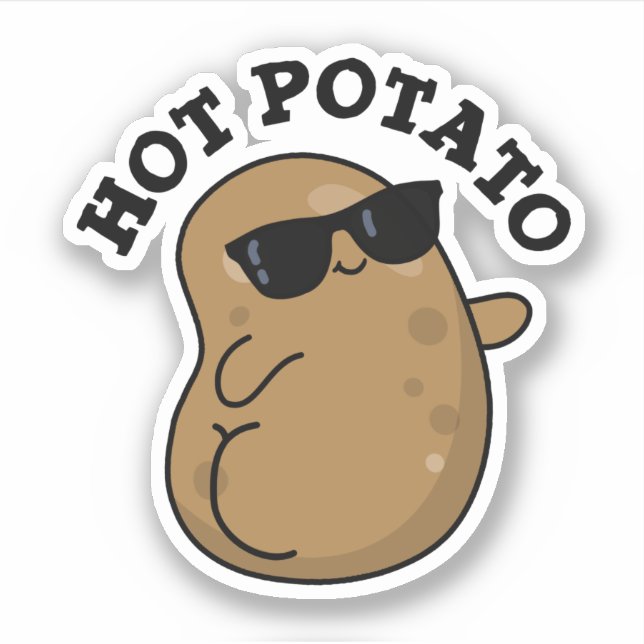 Adesivo Hot Potato Funny Veggie Pun (Frente)