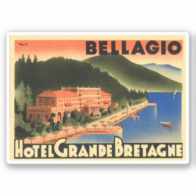Adesivo Hotel Grande Bretagne Bellagio (Frente)