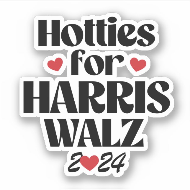 Adesivo Hotties para Harris Walz (Frente)