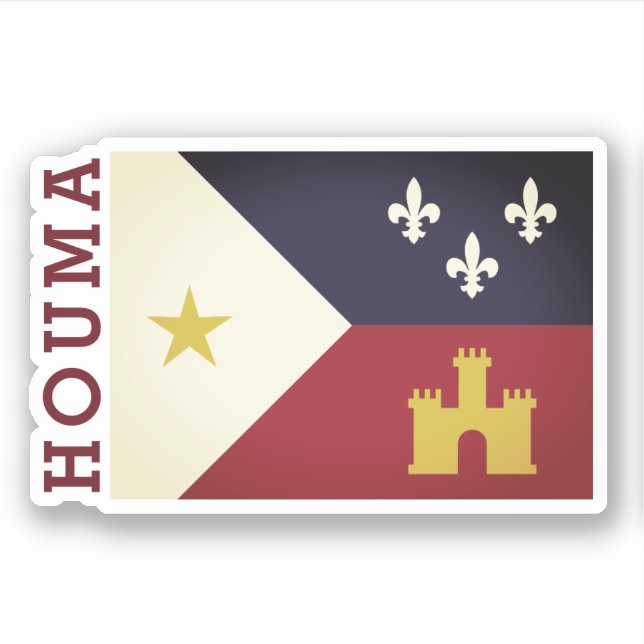 Adesivo Houma, Louisiana (Frente)