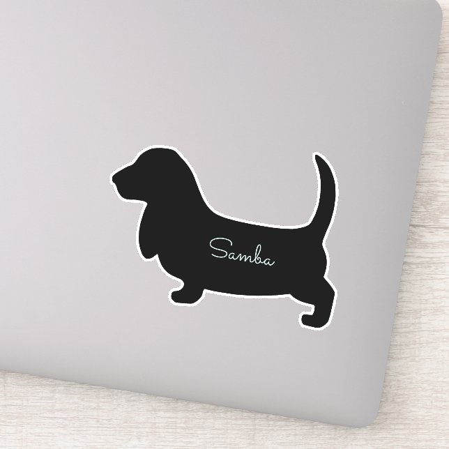 Adesivo Hound de Basset Personalizado (Detalhe)