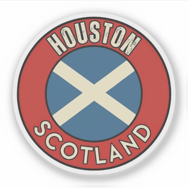 Adesivo Houston, Escócia (Frente)