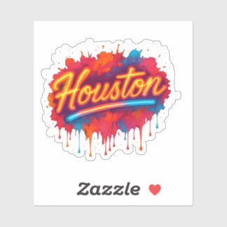 Adesivo Houston Neon Street-Art Glow