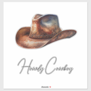 Adesivo Howdy Cowboy Hat