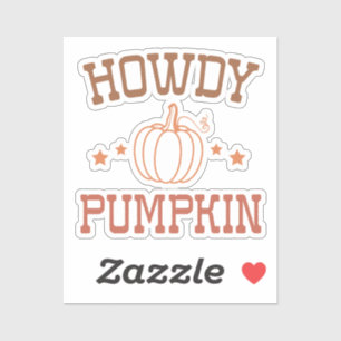 Adesivo Howdy Pumpkin Western Fall