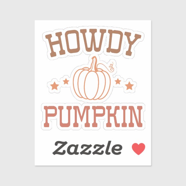 Adesivo Howdy Pumpkin Western Fall (Folha)