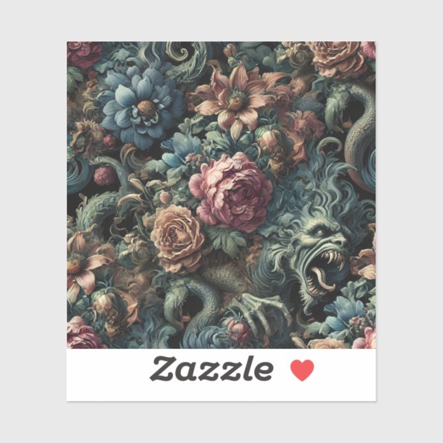 Adesivo Howl of the Gilded Wild – Gothic Mythical  (Folha)