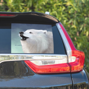 Adesivo Howl Samoyed; Limpar vinil-Sticker XL com Corte Pe