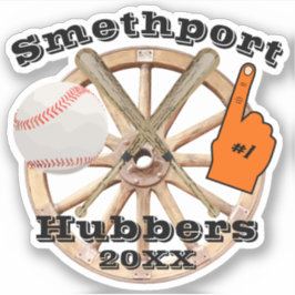 Adesivo Hubbers Smetport #1 Fan Baseball Softball e Bat