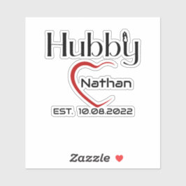 Adesivo Hubby Wifey correspondente ao Aniversário de Casam