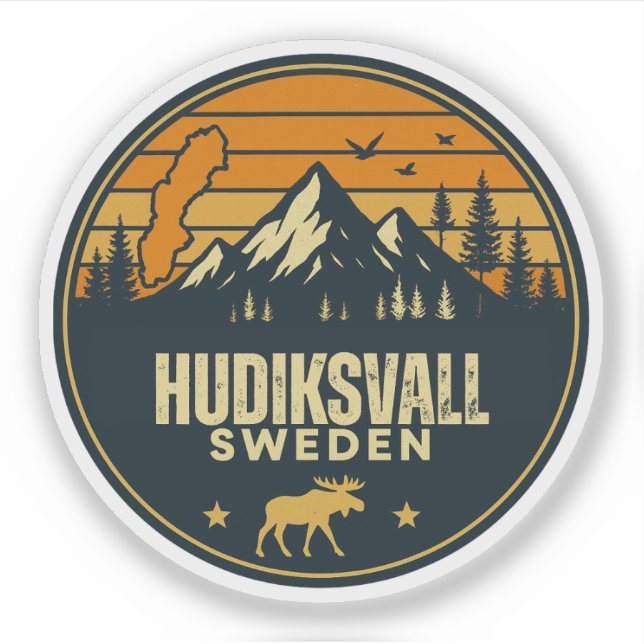 Adesivo Hudiksvall, Suecia Sverige (Frente)