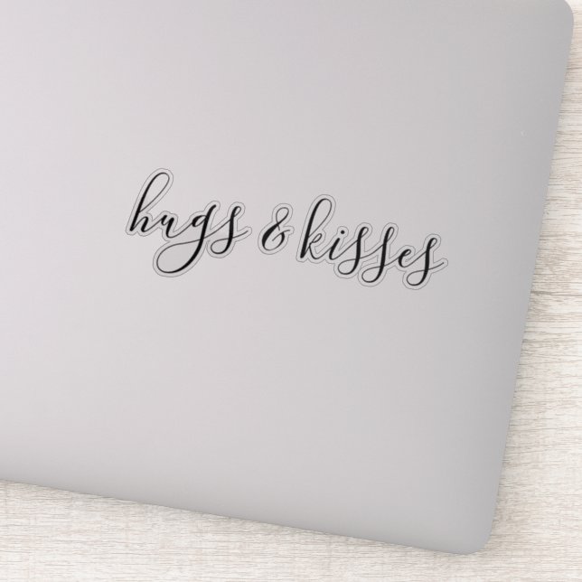 Adesivo Hugs & Kisses de Cotação Personalizados (Detalhe)