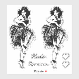 Adesivo Hula Dancer Pin Up Girl Large Vinyl Sticker