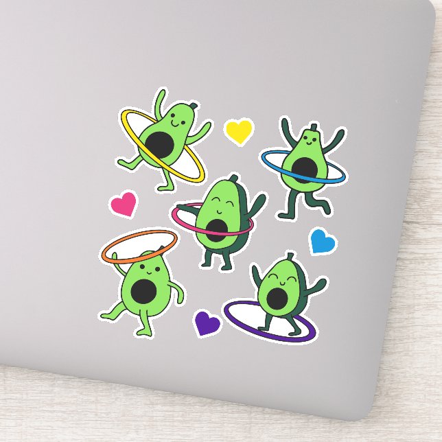Adesivo Hula Hooping Avocado Sticker Sheet (Detalhe)
